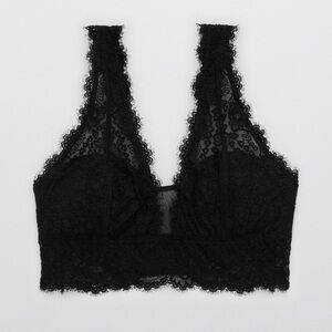 Aerie Eyelash Lace Padded Plunge Bralette
